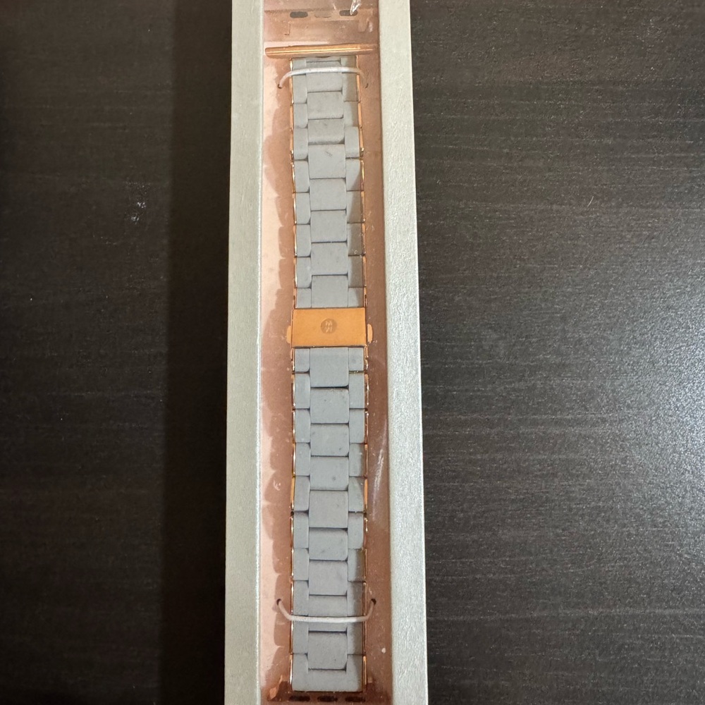 Michele Watch Silicon Wrapped Stainless Steel Apple Watch Band